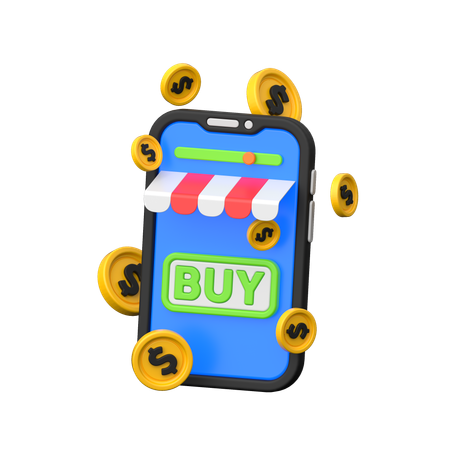 Compras online  3D Icon
