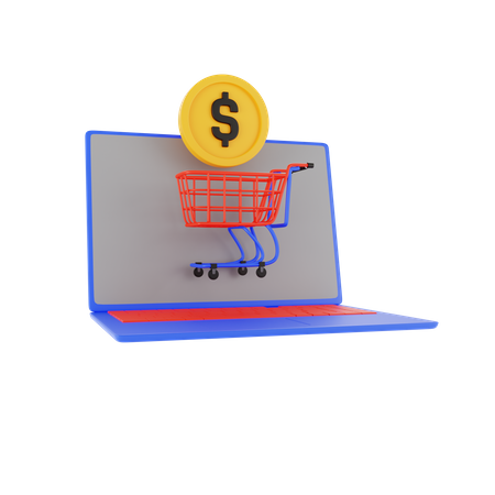 Compras online  3D Illustration