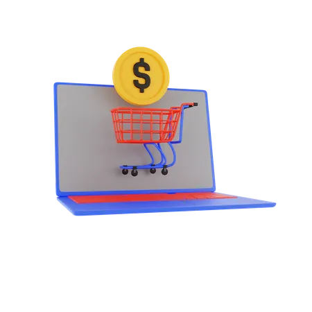 Compras online  3D Illustration