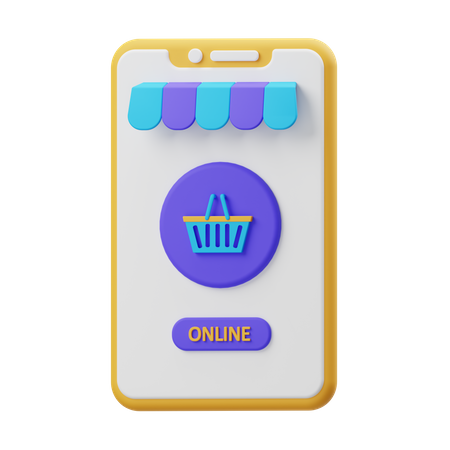 Compras online  3D Illustration