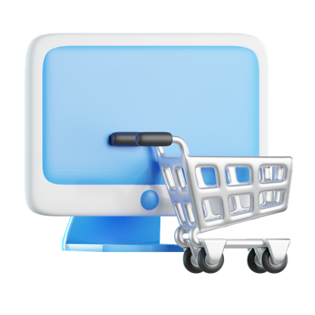 Las compras en línea  3D Icon