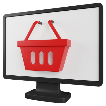 Compras online  3D Illustration