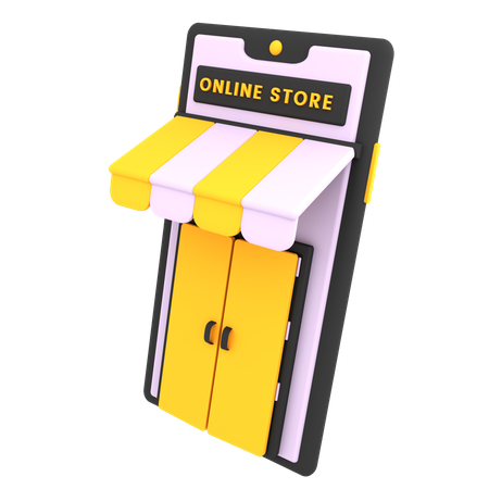 Las compras en línea  3D Illustration