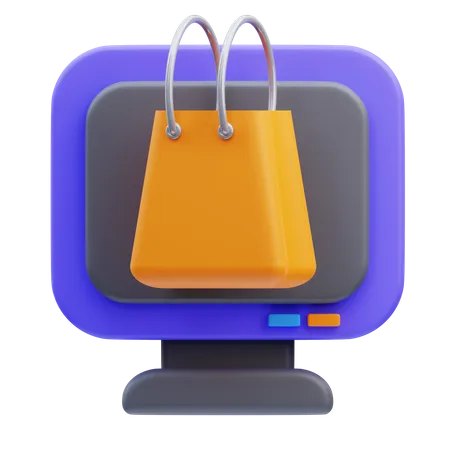 Las compras en línea  3D Icon