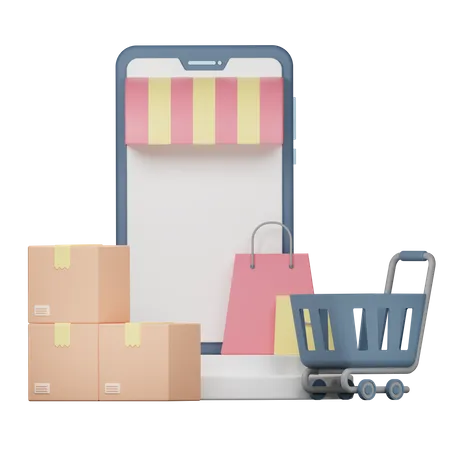 Compras online  3D Icon