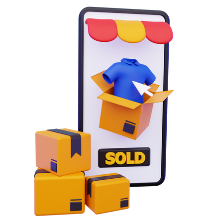 Compras online  3D Icon