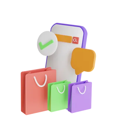 Compras online  3D Icon