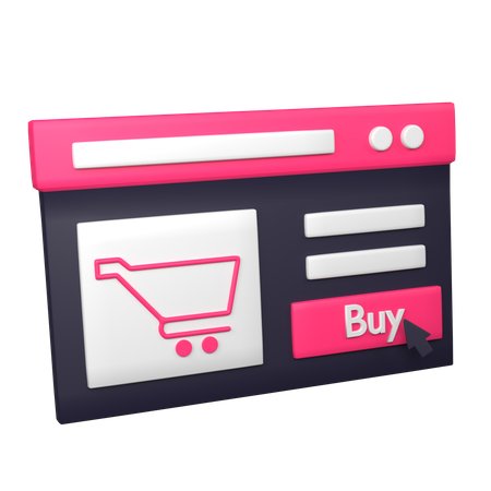 Compras online  3D Icon