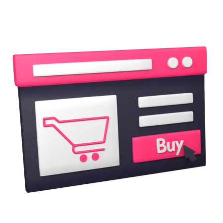 Compras online  3D Icon