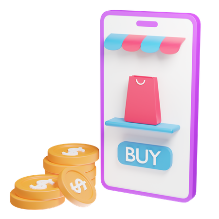 Las compras en línea  3D Icon