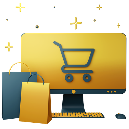 Compras online  3D Icon