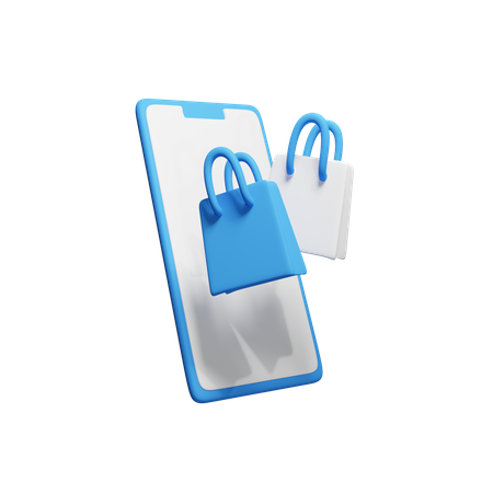 Las compras en línea  3D Icon