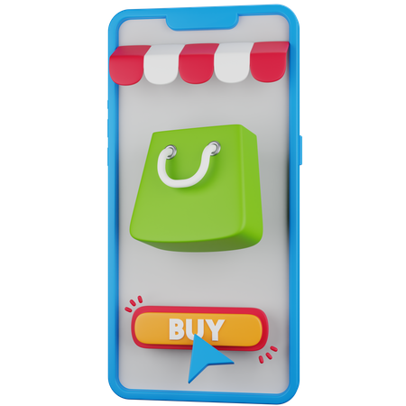 Las compras en línea  3D Icon