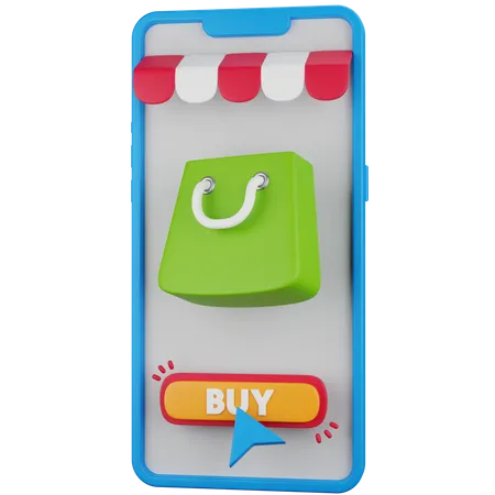 Las compras en línea  3D Icon