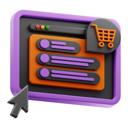 Las compras en línea  3D Icon