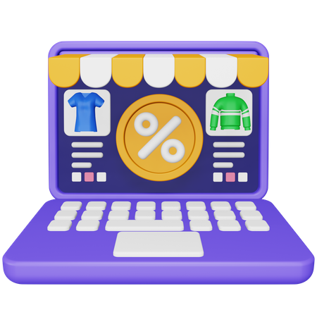 Desconto em compras on-line  3D Icon