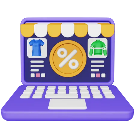 Desconto em compras on-line  3D Icon