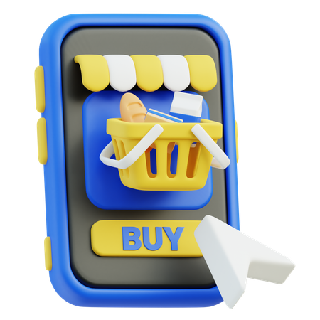 Compra de compras on-line  3D Icon