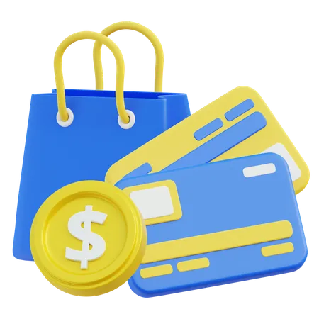 Pagamento de compras  3D Icon