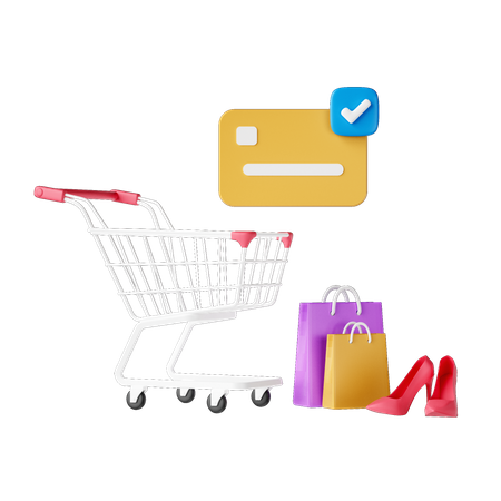 Pagamento de compras  3D Illustration