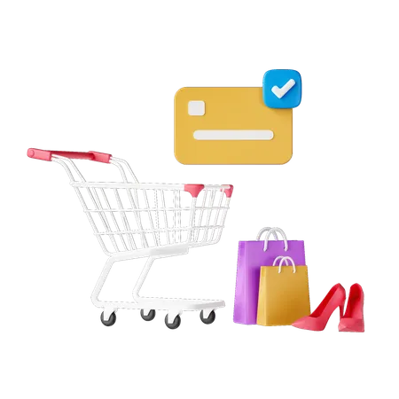 Pagamento de compras  3D Illustration