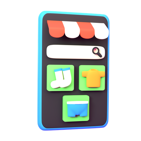 Compras pelo celular  3D Icon