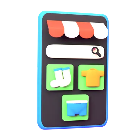 Compras pelo celular  3D Icon