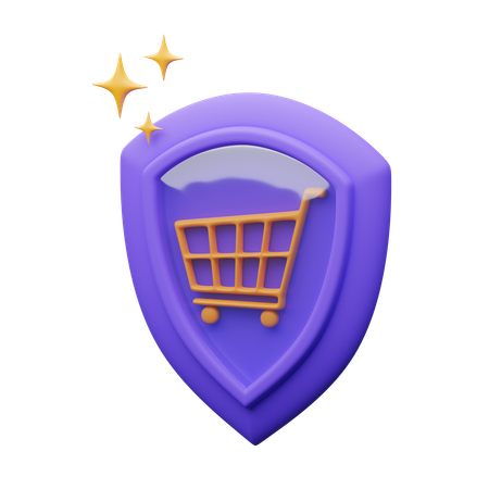 Segurança de compras  3D Icon