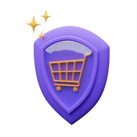 Segurança de compras  3D Icon