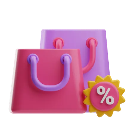 Venda de compras  3D Icon