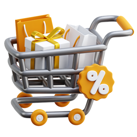 Venda de compras  3D Icon