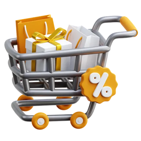 Venda de compras  3D Icon