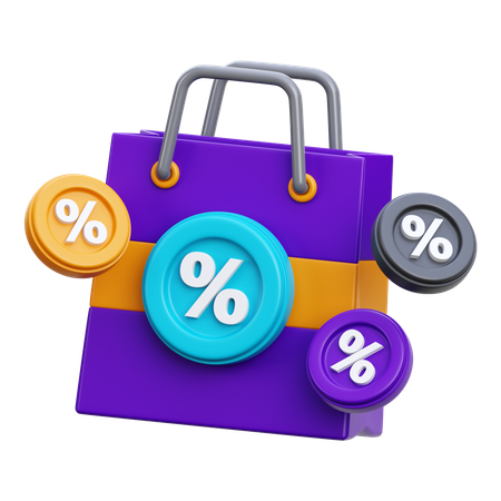 Venda de compras  3D Icon