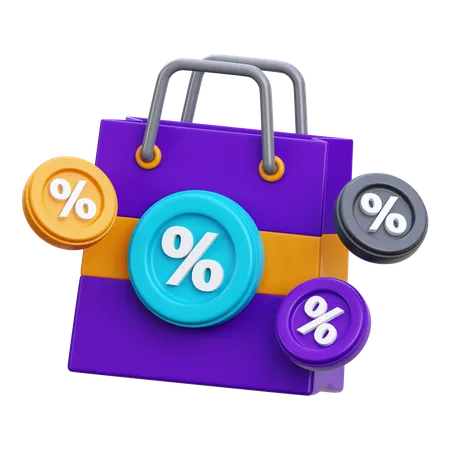 Venda de compras  3D Icon