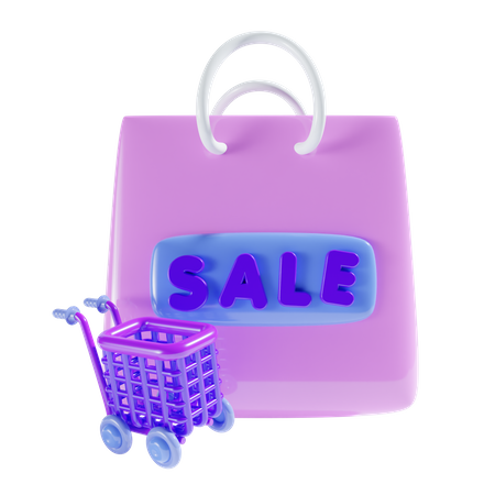 Venda de compras  3D Icon