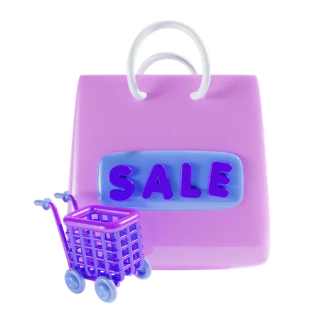 Venda de compras  3D Icon