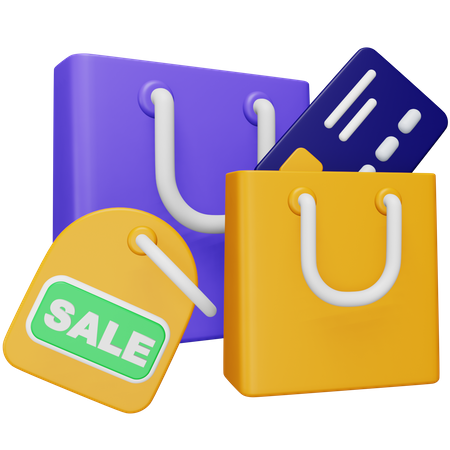 Venta de compras  3D Icon