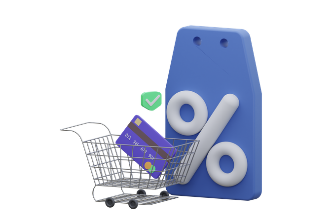 Venta de compras  3D Icon