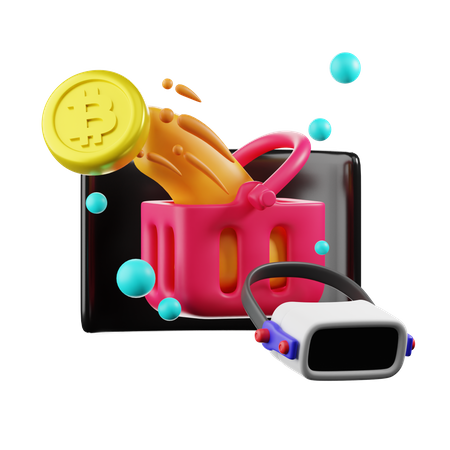 Compras virtuais  3D Icon