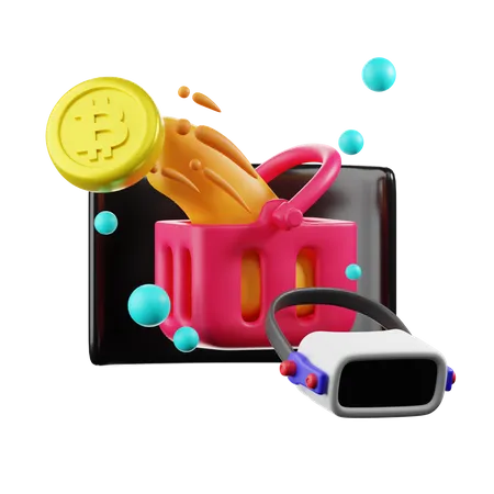 Compras virtuais  3D Icon