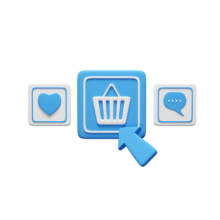 Web de compras  3D Icon