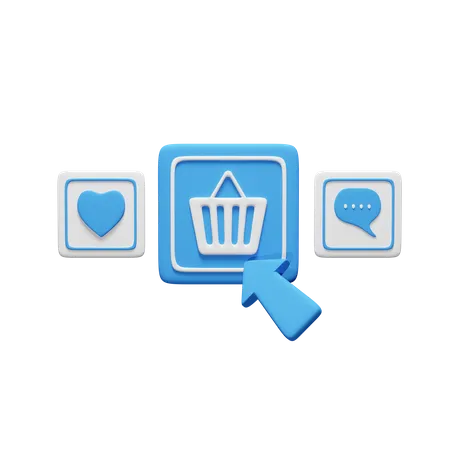 Web de compras  3D Icon