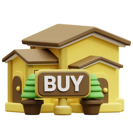 Comprar casa  3D Icon