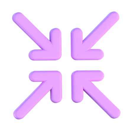 Compress Arrows  3D Icon