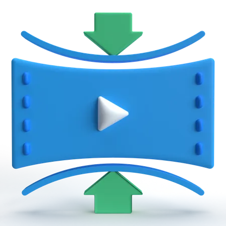 Compressão de vídeo  3D Icon