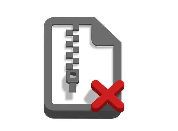 Compressed file error  3D Icon