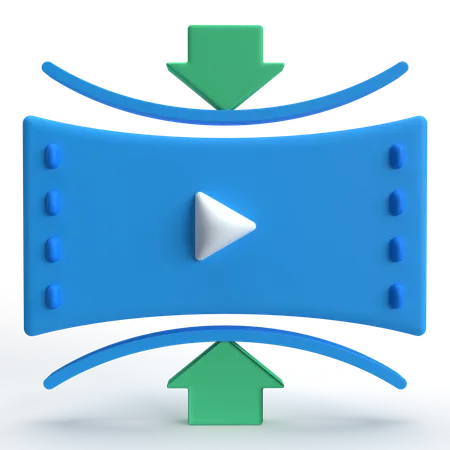 Compression de vidéo  3D Icon