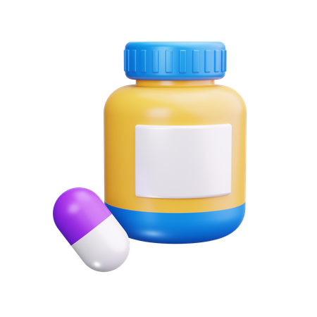 Comprimés de vitamines  3D Icon