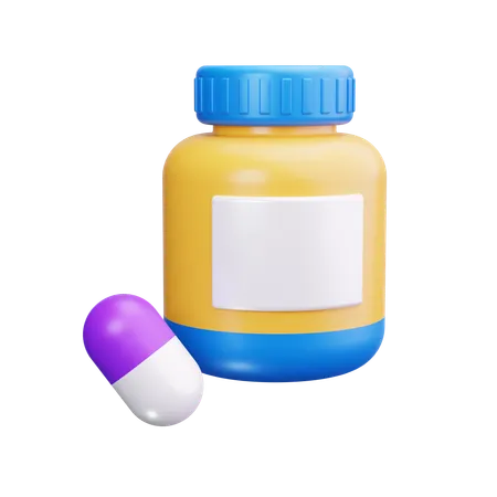 Comprimés de vitamines  3D Icon