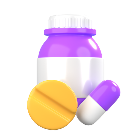 Comprimido de vitamina  3D Icon